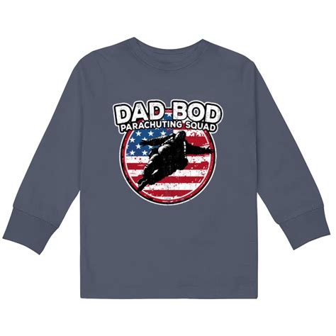 Dad Bod Parachuting Squad Skydiver Dad Us Flag Fathers Day Ts Kids