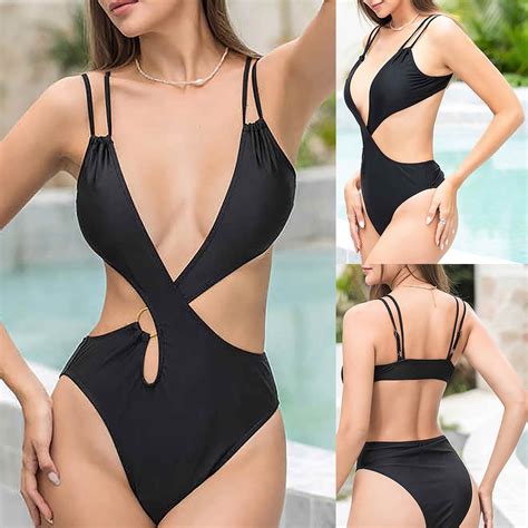 Gosuguu Swimsuit For Women One Piece Stomach Control Bathing Suit Sexy