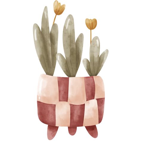 Watercolor Plant Pot 11306766 PNG