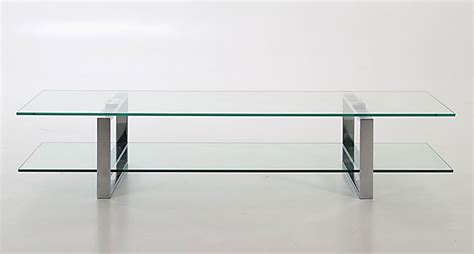 Curved Clear Glass Tv Stand