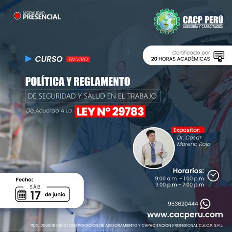 Cacp Per Curso Politica Reglamento De Seguridad Y Salud En El