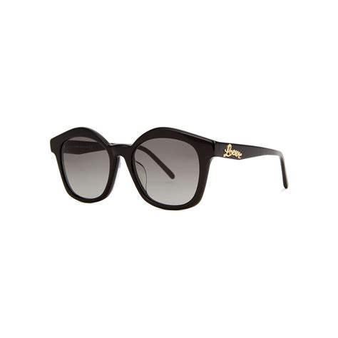 Loewe Loewe Black Oversized Round Frame Sunglasses Editorialist