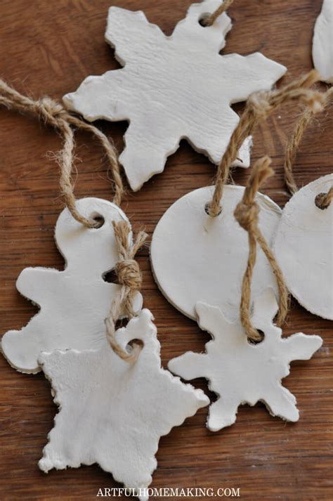 Air Dry Clay Christmas Ornaments Tutorial Artful Homemaking