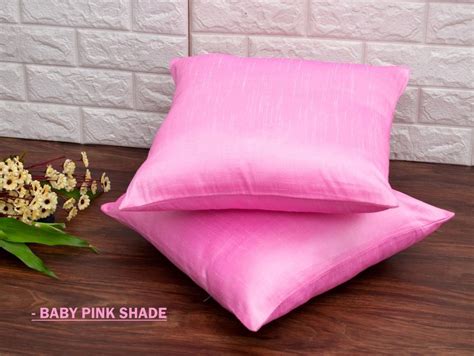 Plain Solid Superlative Baby Pink Cushion Covers Royal Deco Furnishing