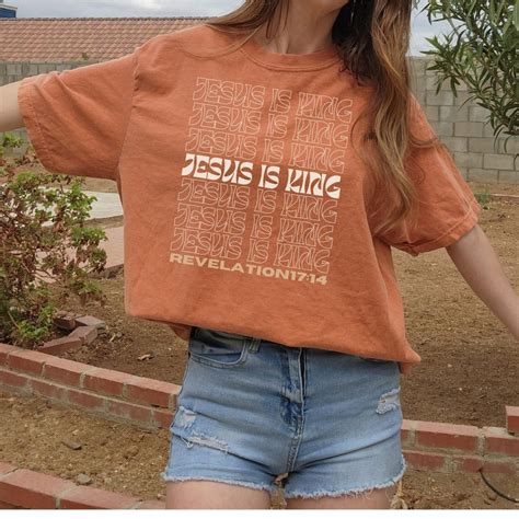 Jesus Is King T Shirt Christian T Shirt Comfort Colors Revelation 17 14 Jesus Apparel