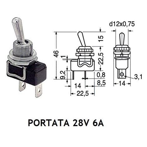 Deviatore Interruttore A Leva Levetta On On Off Unipolare Bipolare 2 3