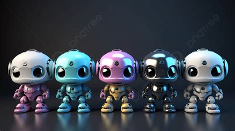 Adorable Cartoon Inspired Artificial Intelligence Robots In 3d