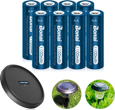 Bonai Aa Batteri Paket Solbatterier F R Tr Dg Rdsbelysning Mah