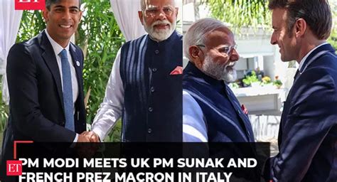 PM Modi Holds Bilateral Talks With UK PM Rishi Sunak French Prez