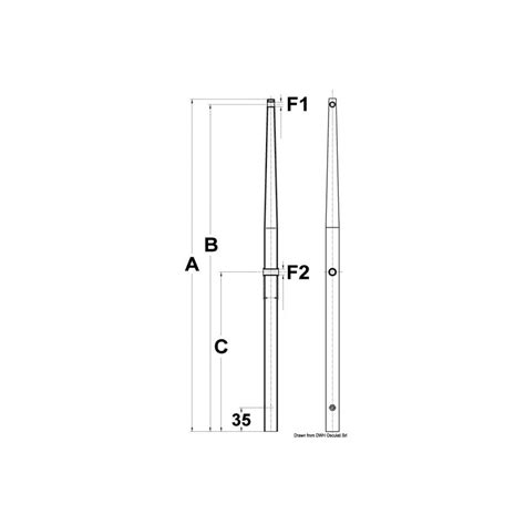 Osculati Candlestick F Female Base AISI316 710 Mm OSC 41 174 41