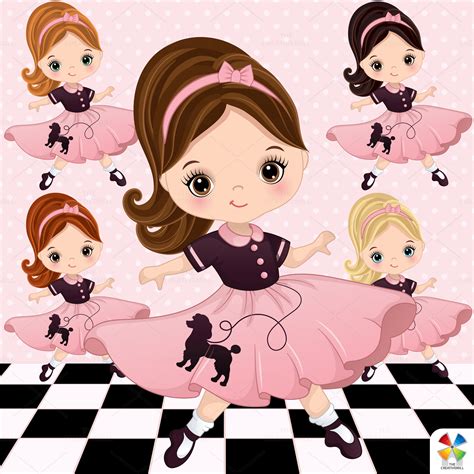 Sock Hop Dance Clipart Image