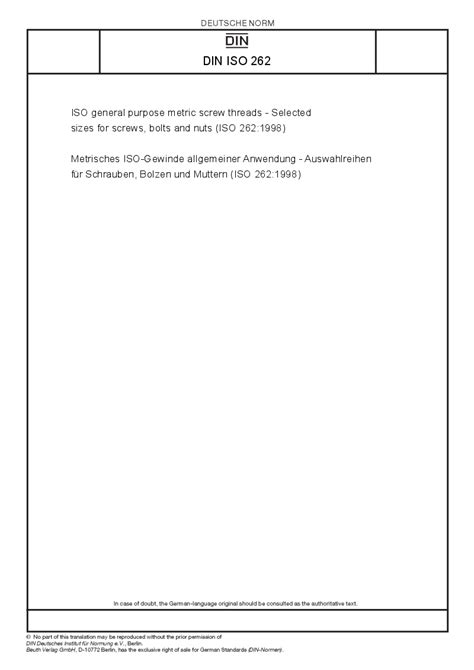 DIN ISO 262