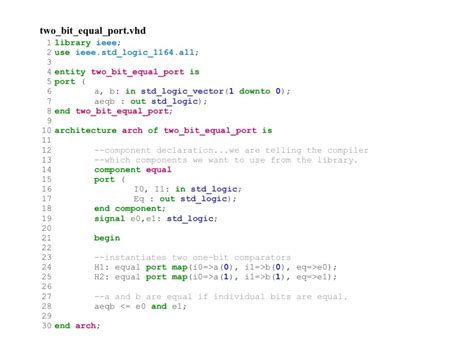 Solved Task Write Vhdl Code For A 2 Bit Comparator And