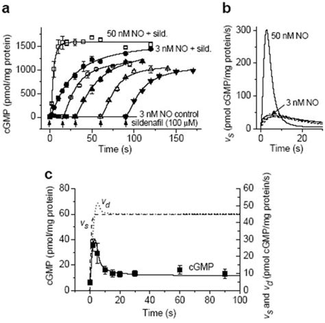 GC and PDE activities at a low NO concentration (3 nM) without PDE ... 