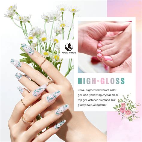 8 Pack Color Gel Nail Polish Set Soakable UV LED Nude Gray Pink Blue Floral Rhapsody Series