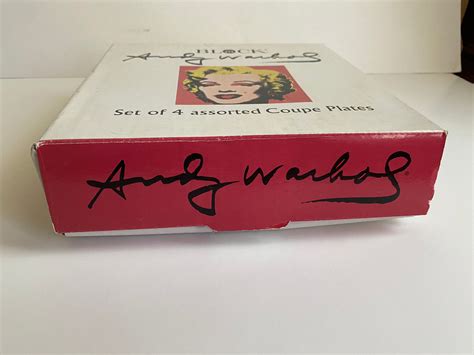 Vintage 1998 Block Andy Warhol Marilyn Monroe Coupe Plates Set Of 4 Etsy