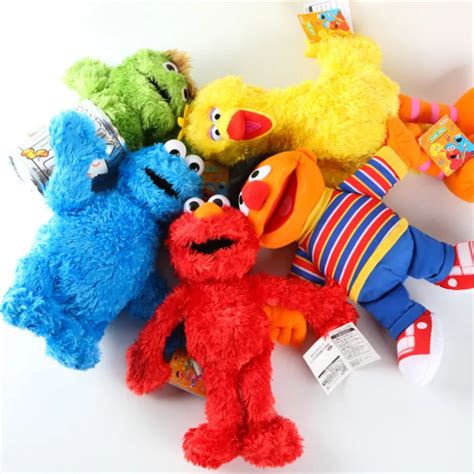 NEW 5 Styles 33cm Sesame Street Elmo Cookie Grover Zoe& Ernie Big Bird ...