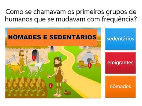 Nomades E Sedentários 4 Ano - POVOS NÔMADES E SEDENTÁRIOS - Questionário