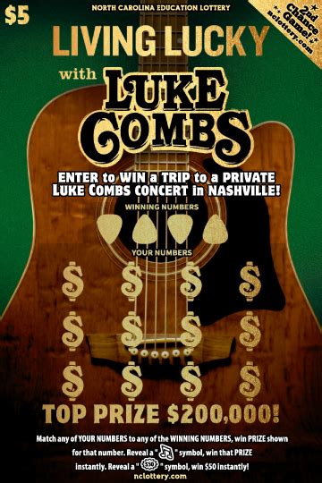 Scratch Off Living Lucky With Luke Combs NC Lottery