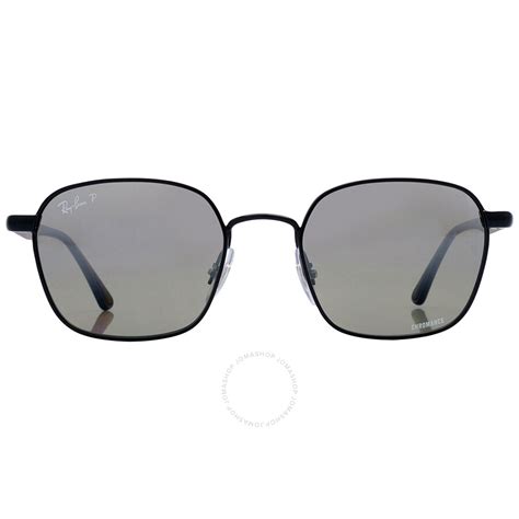 Ray Ban Chromance Silver Square Mens Sunglasses Rb3664ch 0025j 50