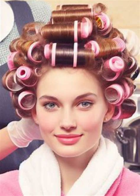 Roller Set Hair Roller Permed Hairstyles Curlers Suits For Women