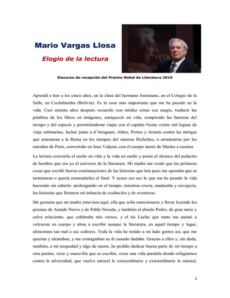 Descargar Elogio De La Lectura Mario Vargas Llosa Pdf