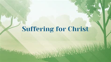 Suffering for Christ - Logos Sermons