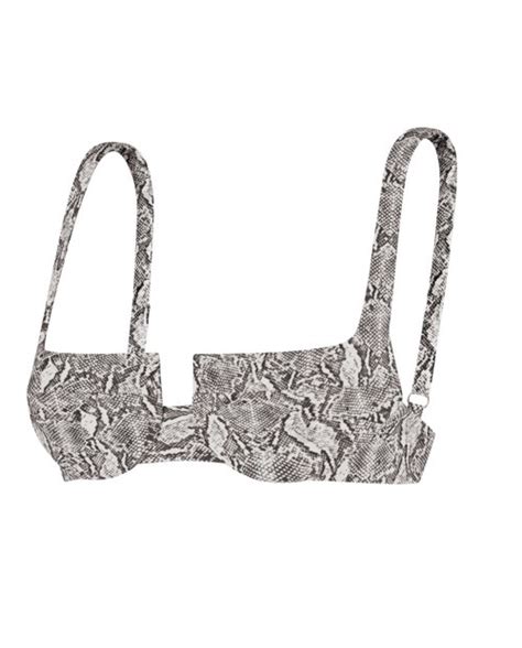 Snake Print Underwire Bikini Top Ark Swimwear