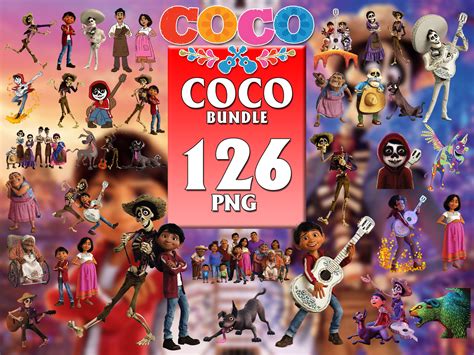 126 Files Coco Bundle Png Disney Png Cartoon Png Coco Bun Inspire