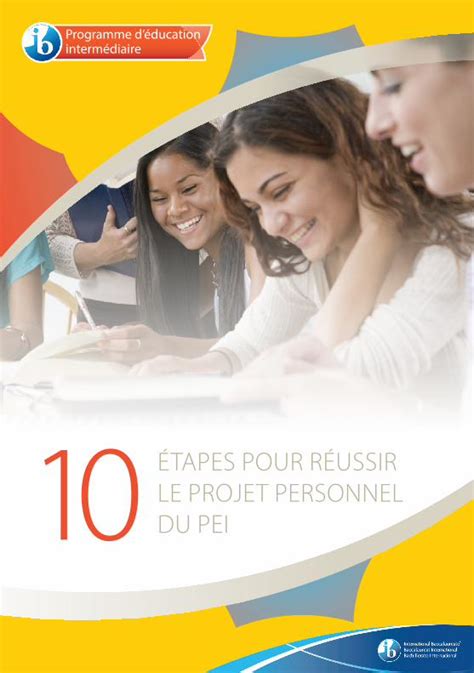 Pdf Tapes Pour R Ussir Le Projet Personnel N Cessaires Pour