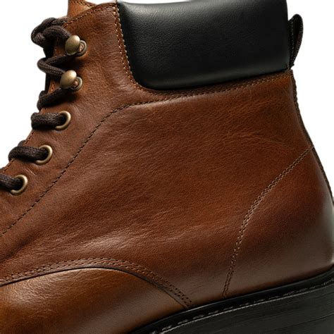 Stellan Lace Up Boot Leather Tan Shoe The Bear Us