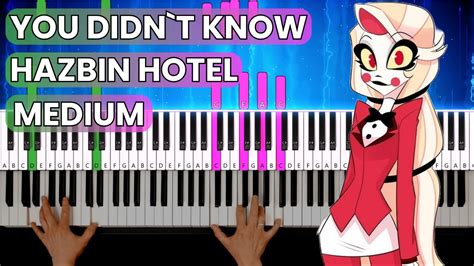 Hazbin Hotel You Didn T Know Piano Tutorial Youtube