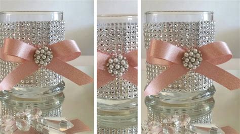 DIY BLING CANDLE HOLDER DECOR BLING AND GLAM DOLLAR TREE DIY