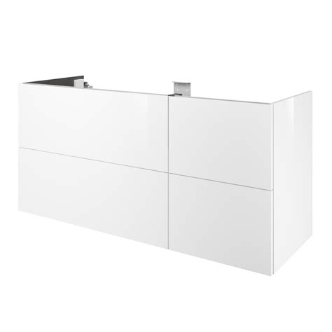 Meuble Sous Vasque Double Vasque 4t L 135 X H 64 X P 48 Cm Blanc Neo