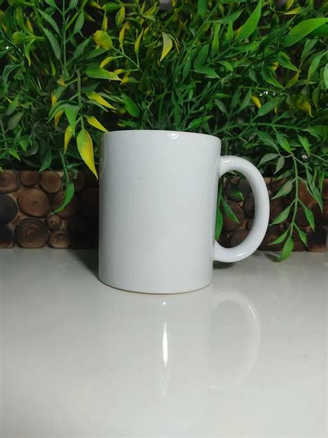 Round Ceramic Sublimation Plain Coffee Mug Capacity 330ml For