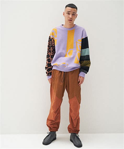 Bal（バル）の「【2020春夏】jacquard Oversized Crew Neck Knit ジャガードオーバーサイズクルーネックニット（ニット セーター）」 Wear