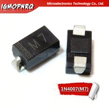 Купить 100 шт. M7 1N4007 SMD диод 1A 1000 в IN4007 выпрямительный диод ...