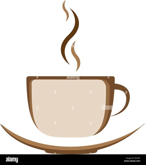Hot Coffee Cup Vector On A White Background Stock Vector Image Art Alamy