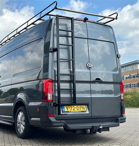 RVS Imperiaal Deurladder Zijdeglans Zwart Volkswagen Crafter L3H3