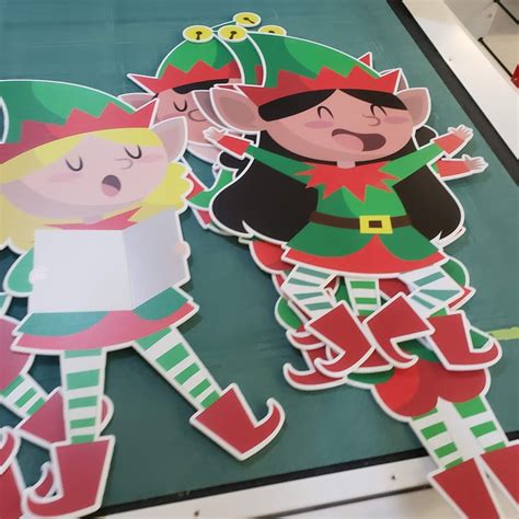 9 Christmas Elves Corrugated Plastic Cutouts Yard Art Christmas Decor Rapid Printing Online Shop