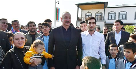 Ilham Aliyev And First Lady Mehriban Aliyeva Met With Aghali Village