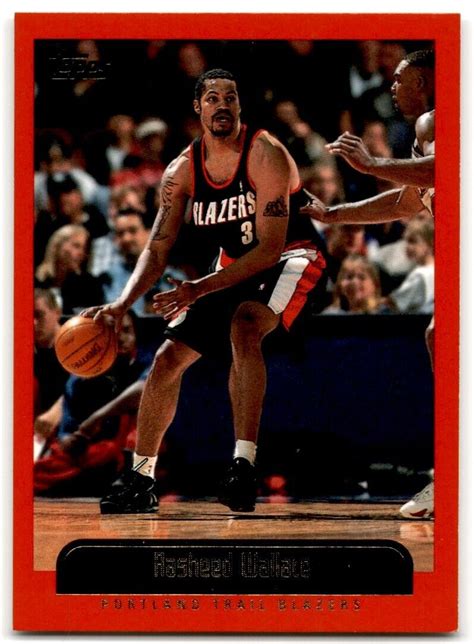 Topps Rasheed Wallace Portland Trail Blazers Ebay