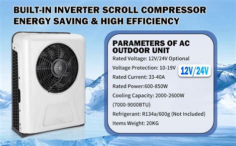 Truck 12v Air Conditioner 8000btu Parking Split Mini Ac Unit 12 Volt Dc Inverter