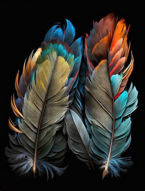 Premium AI Image | Exotic bird feathers