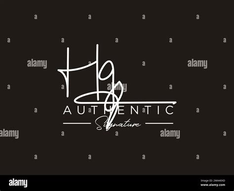 HG Signature Logo Template Vector Stock Vector Image Art Alamy