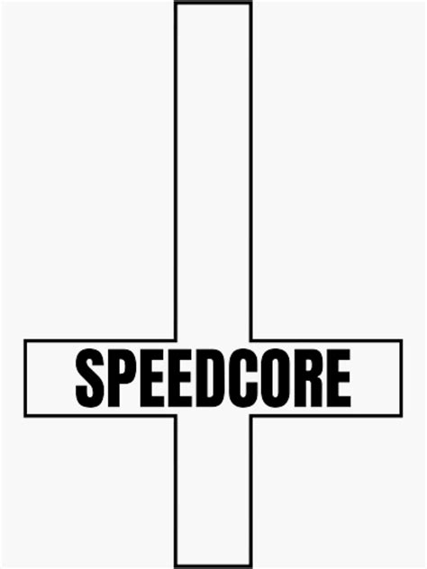 Speedcore Hardcore Music Gabber Inverted Cross Sticker For Sale By