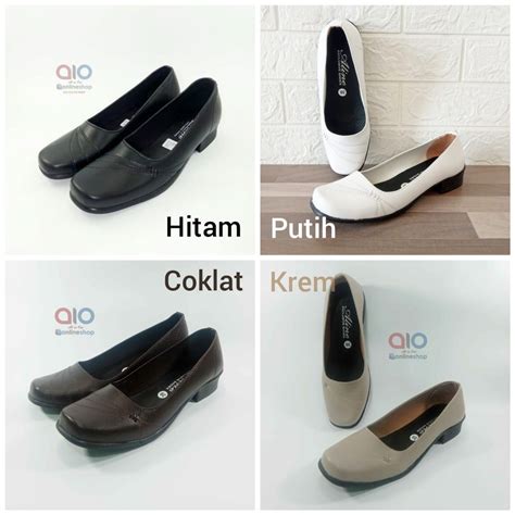 Jual Aline Sepatu Pantofel Wanita Cm Hak Tahu Hitam Formal Guru