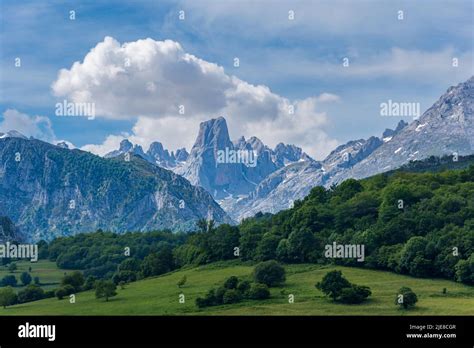 Panoramic View Of Picu Urriellu Or Naranjo De Bulnes The Most