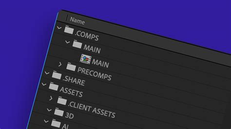 Set A Default Folder Structure For New Projects After Effects Tip