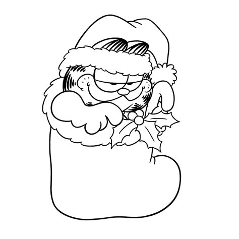 Garfield Christmas Coloring Pages Coloring Pages